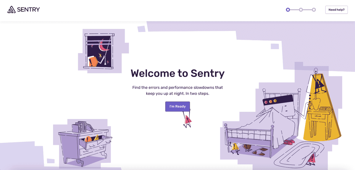 Sentry welcome page