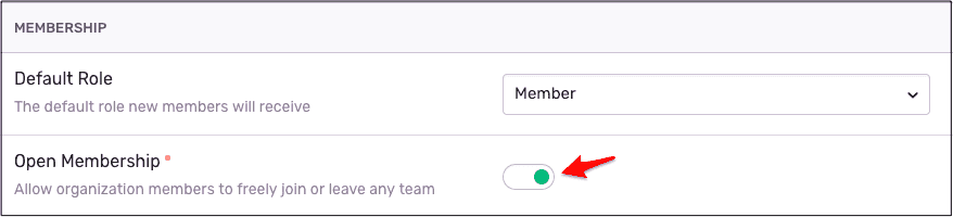 membership toggle